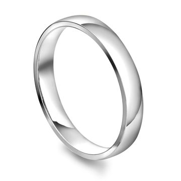 Forlovelsesringer/ gifteringer i sølv, 4 mm lav bue. Pris per par